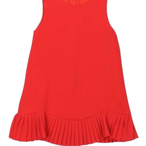 JUSBE KIDS GIRLS PLEATED HEMLINE RED - Picture 1 of 5